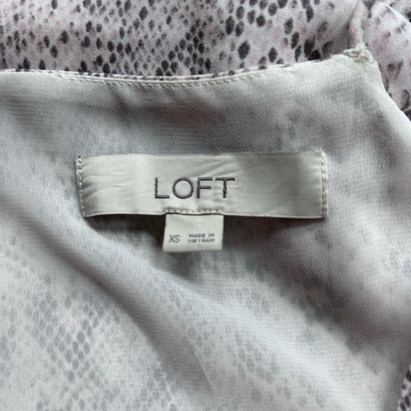 LOFT Women's Camisole in Cream and Brown Snake Print - Picture 3 of 4